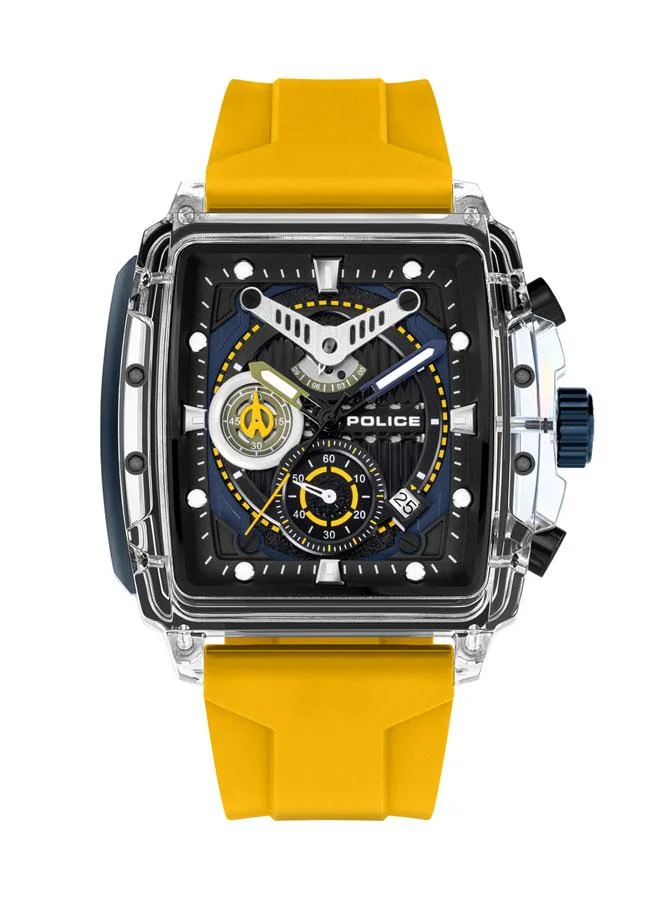 بوليس Clout Men's 43mm Quartz Multi-Function Watch with TR90 Case & Four Distinct Straps