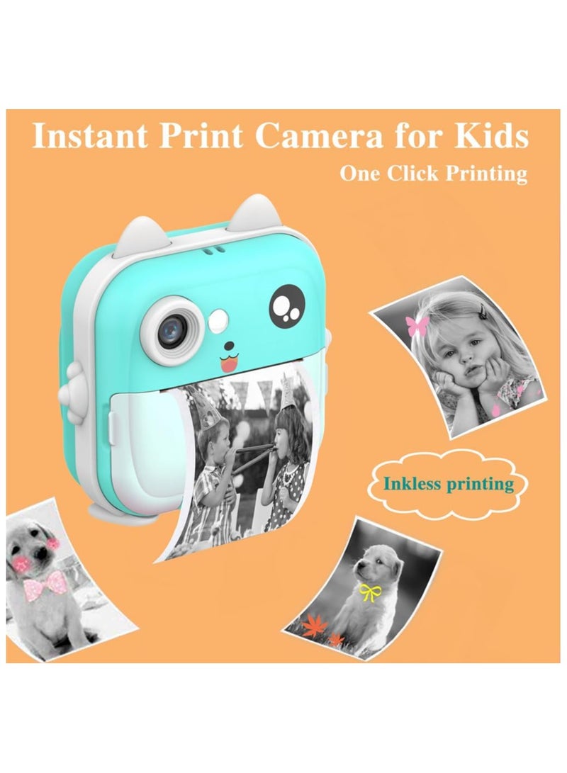 Mini Instant Print Kids Camera Zero Ink Photo Cameras Assorted Colors - Image 1