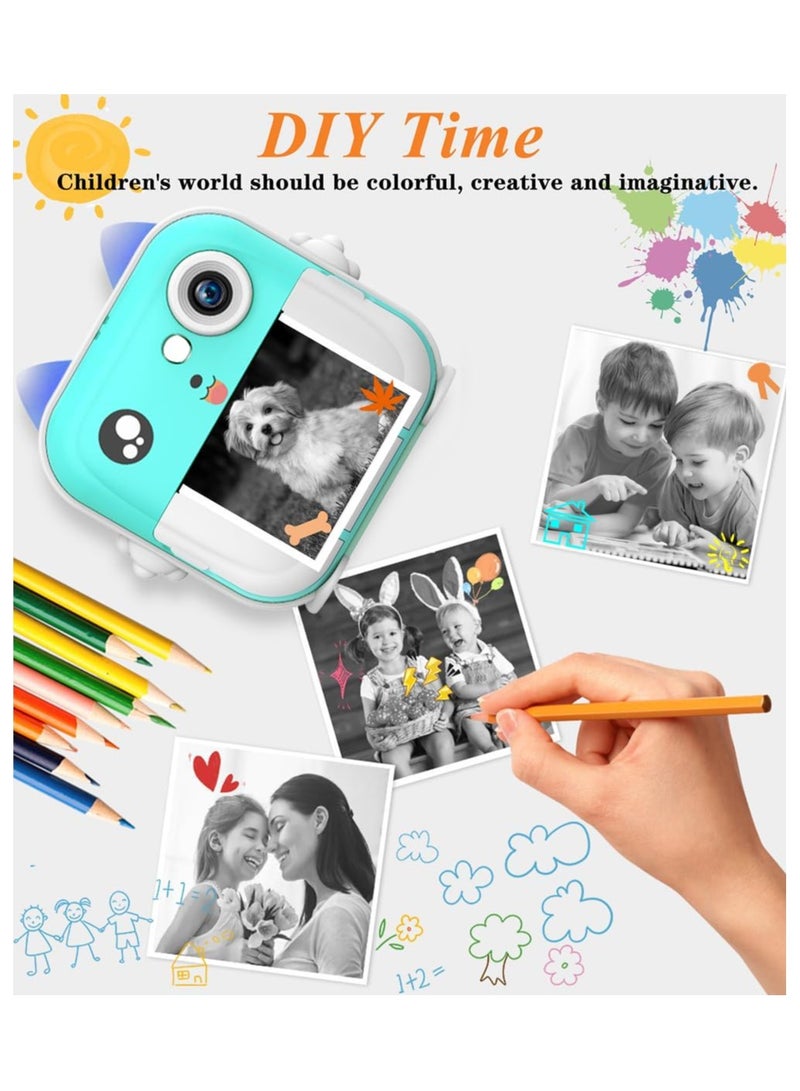 Mini Instant Print Kids Camera Zero Ink Photo Cameras Assorted Colors - Image 3