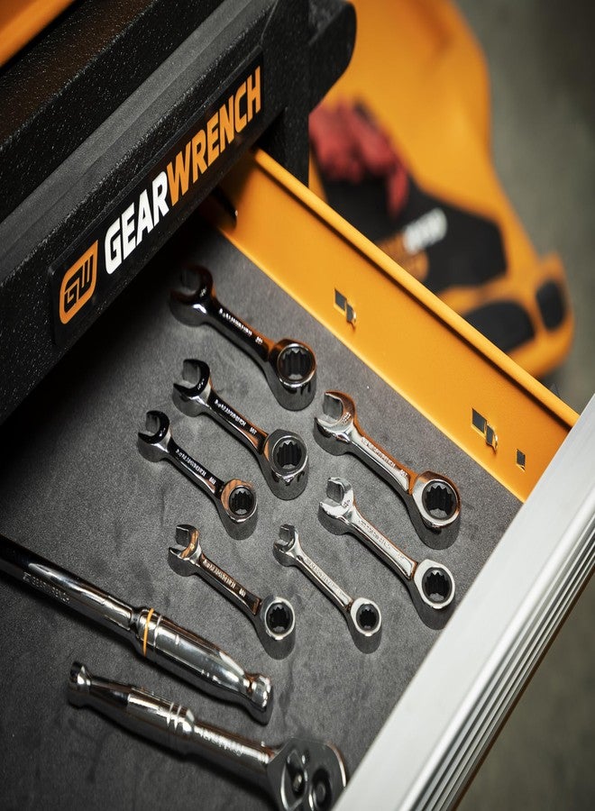 GEARWRENCH 7 Piece 90-Tooth 12 Point Stubby Combination Ratcheting Wrench, SAE | 86858 - Image 5
