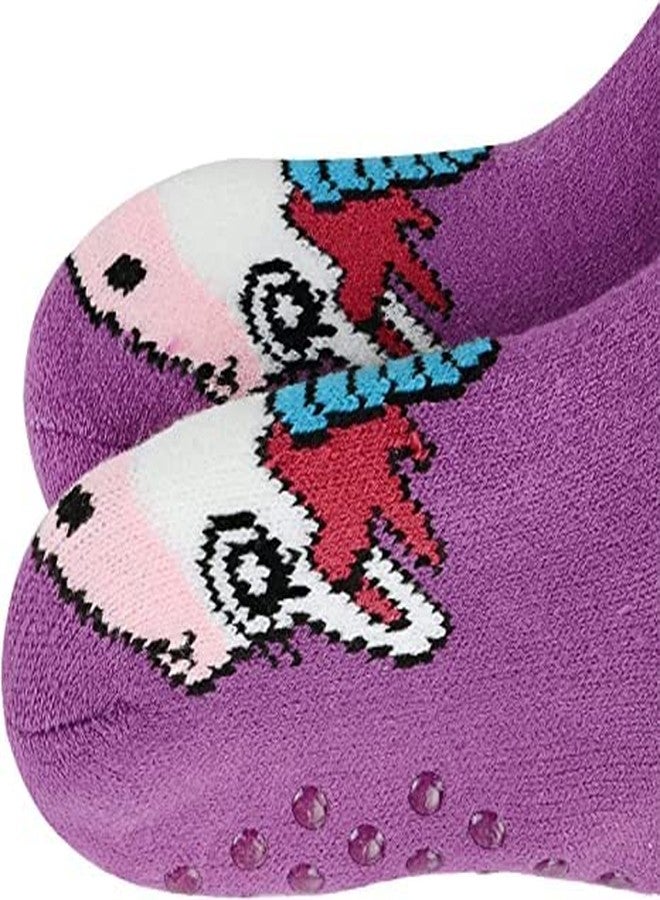 KETKAR Baby Boy Girl Winter Thick Fur Cozy Socks Toddler Anti-Slip Cuff Ankle Socks_Pack Of 01_Sck006(3-7 Years,Multicolour2) - Image 4