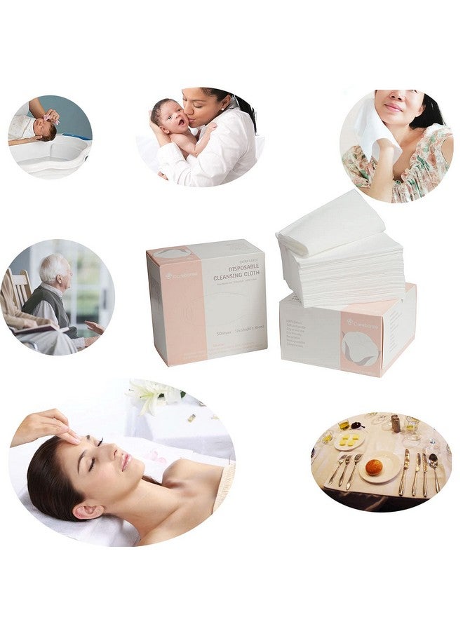 careboree Extra Large Thick 100% Us Cotton Premium Facial Cleansing Wipes 2 Pack Dry Wipes Makeup Remover Cloth Lint Free Clean Towels Xl Nonmoistened Disposable Face Towel 12X12 - Image 5