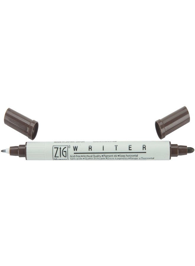 Zig Memory System Writer Dual Tip Marker, Chocolate