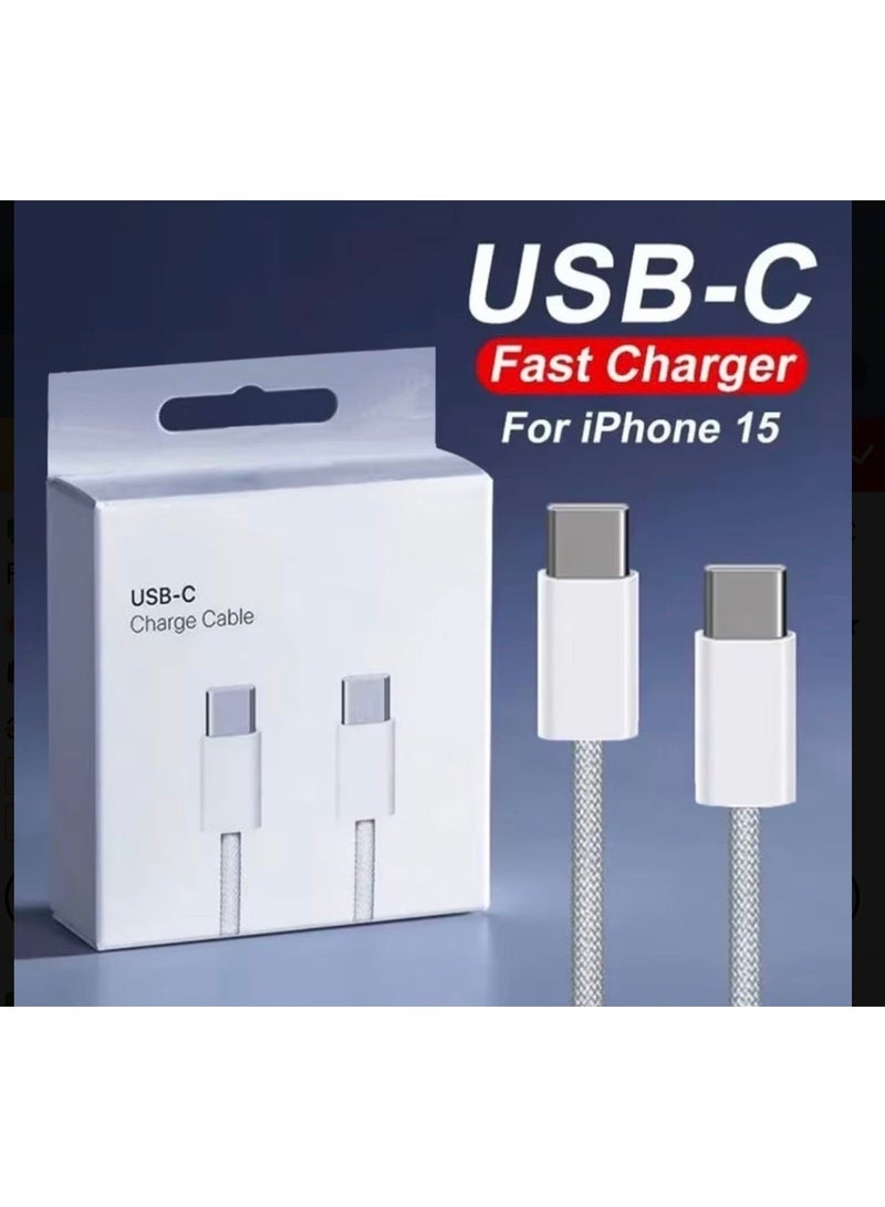 KRONFOL USB-C to C 2 m  cable  ,Suitable for iPhone 16/15, 16pro/15pro, 16/15pro  max and other digal products or electronic devices equipped with Type-C connector. - Image 1