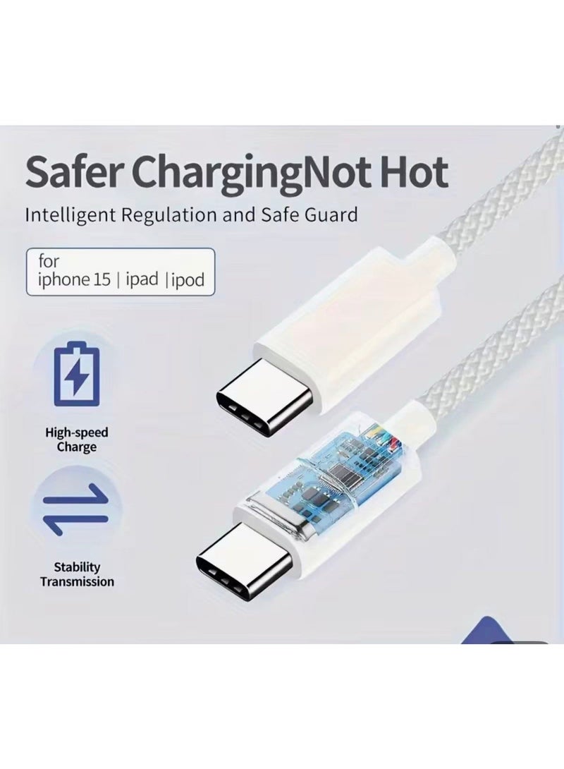 KRONFOL USB-C to C 2 m  cable  ,Suitable for iPhone 16/15, 16pro/15pro, 16/15pro  max and other digal products or electronic devices equipped with Type-C connector. - Image 2