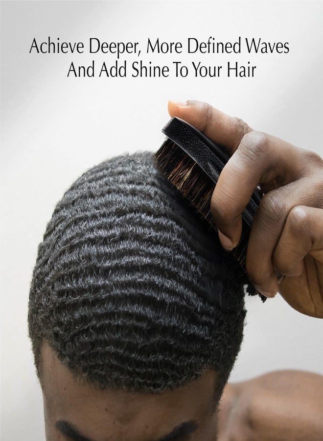 Red by Kiss Premium Pocket Wave Bow Wow Curved Palm Brush - Boar Bristles for 360 Waves, Curved Design for Precision Control, Ideal for Coarse, Curly, Short Hair & Fades (Medium) - Image 4