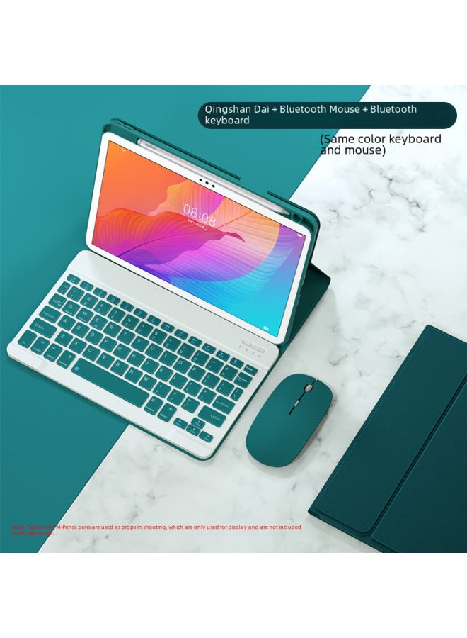 For Huawei 2024 MatePad11.5S Bluetooth Keyboard SE Protective Case Honor X89pro Pen Slot Leather Case-Color:Elegant Black + Backlit Black Keyboard (with Charging Mouse)-Product Type:Huawei Matepad 10.4inch /honor V6 - Image 2
