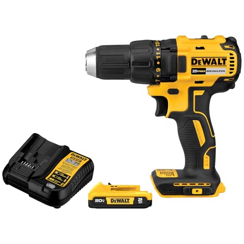 DEWALT 20V MAX Cordless Drill Driver Set, 1/2 Inch Electric Drill, 2 Speed, XR 2.0 Ah Battery and Charger Included (DCD777D1) - Image 1