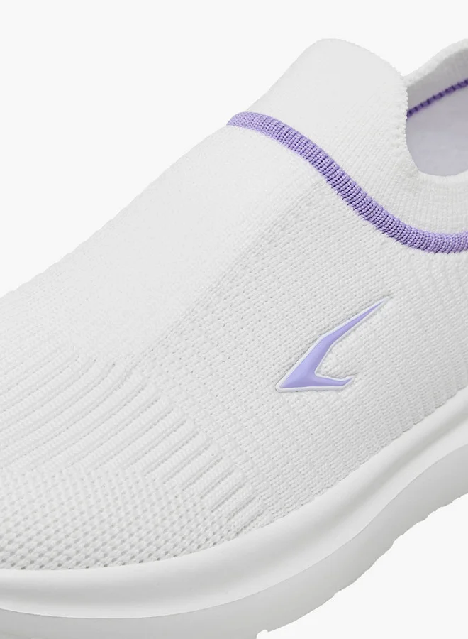 Dash Textured Slip-On Sports Shoes with Pull Tab