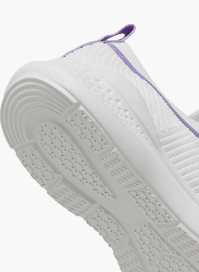 Dash Textured Slip-On Sports Shoes with Pull Tab