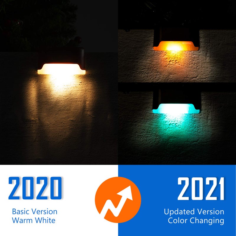 SOLPEX Color Changing Solar Deck Lights, 16 Pack Waterproof LED Lights for Decks, Stairs, Fences, Yards and Patios - Image 3