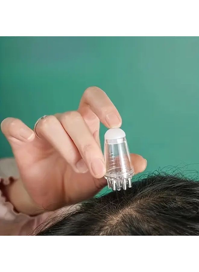White Scalp Massage Roller for Hair Growth and Relaxation - Image 1