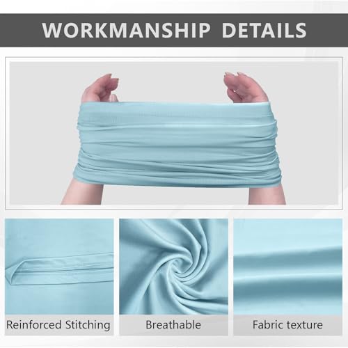 Beurlike 6 Pack Cooling Neck Gaiter Face Cover Mask Summer Breathable Dust UV Bandana Scarf for Men Women Fishing Running Cycling(6PCS Multicolor Light) - Image 4