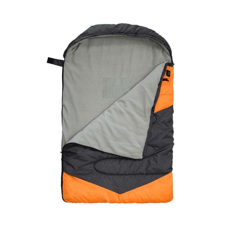 Heated Dog Sleeping Bag: Orange, 3 Adjustable Temperature Levels, Portable With Stuff Sack - Power Bank Compatible, Easy Zipper & Hook And Loop Design for Outdoor Camping, Hiking, Travel - Image 1