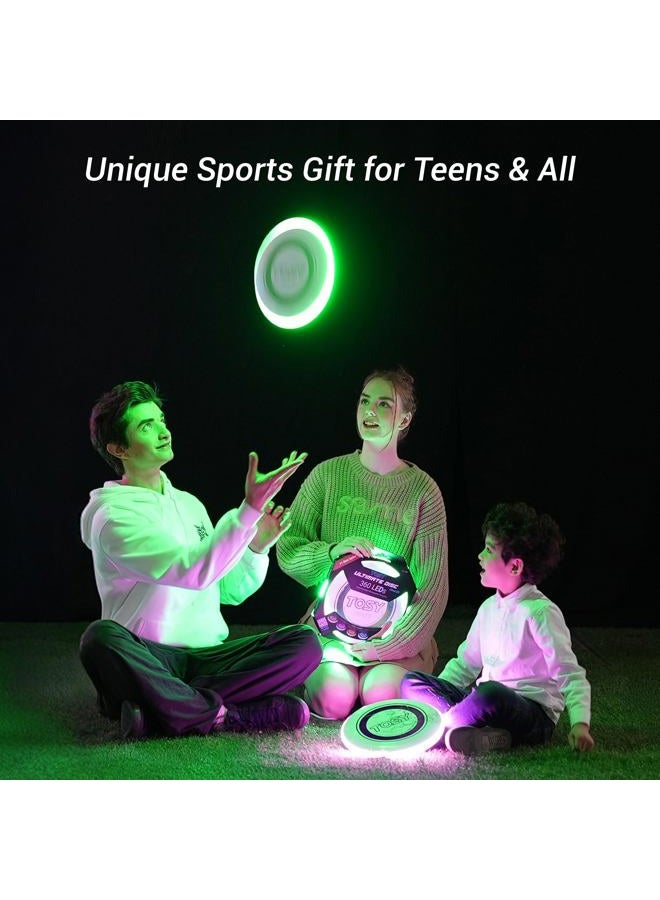 TOSY Flying Disc - 108 RGB Multicolor LEDs, Super Bright, Smart Modes, Christmas Stocking Stuffers Gift, Camping Toy for Kid/Teen/Adult, Auto Light Up, Rechargeable, Waterproof, 175g - Image 3