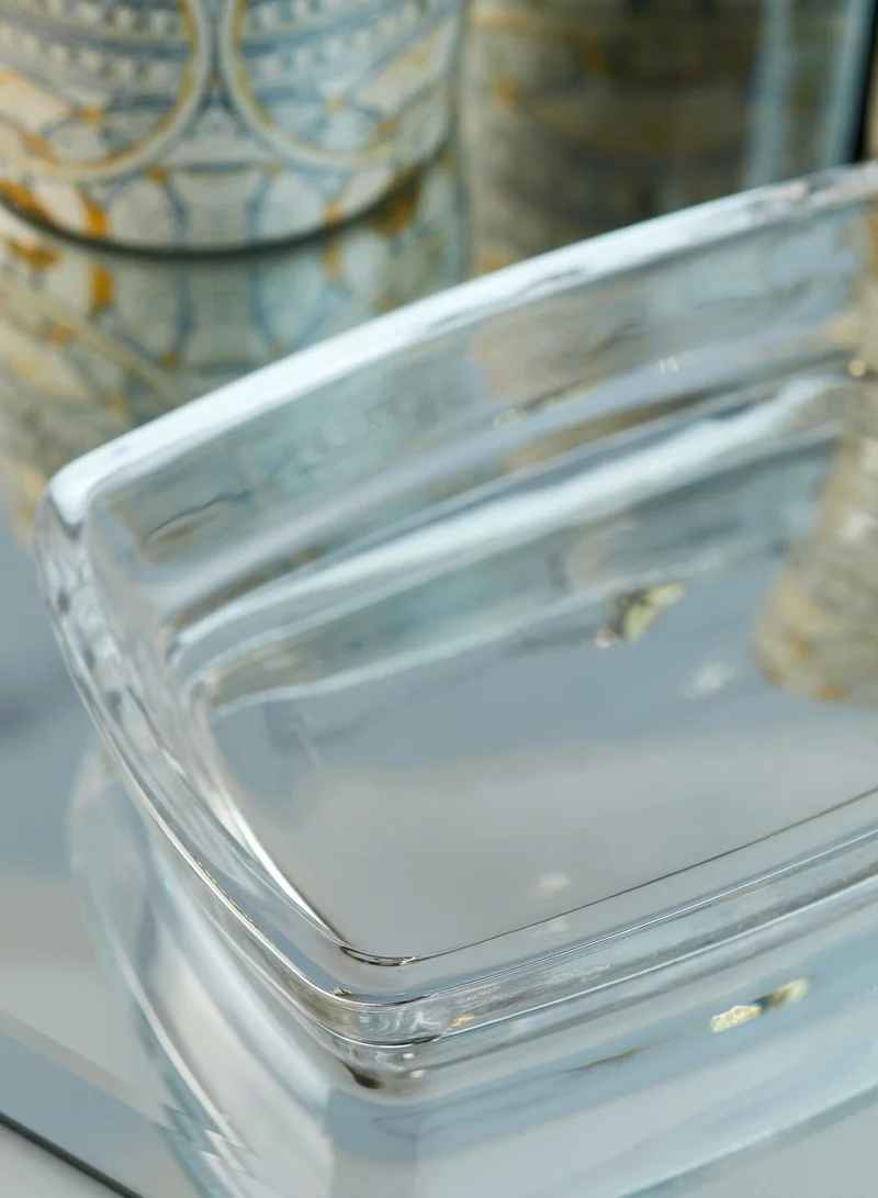 Dwell Studio Clear Glass Soap Dish