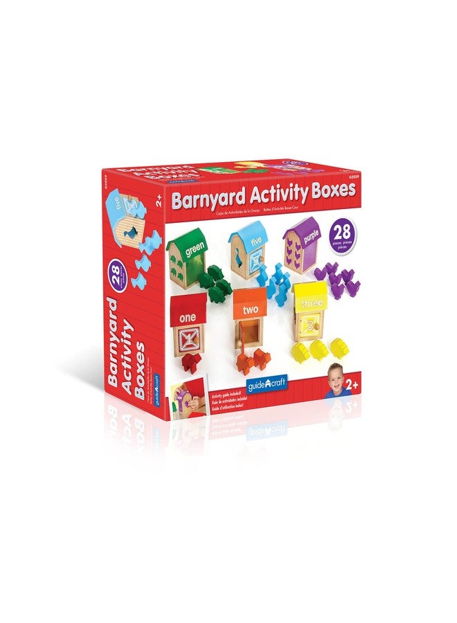 Guidecraft Barnyard Activity Boxes -21 Colorful Animal Blocks, Counting, Matching and Sorting Set, Kids Preschool Learning and Development Toy - Image 2