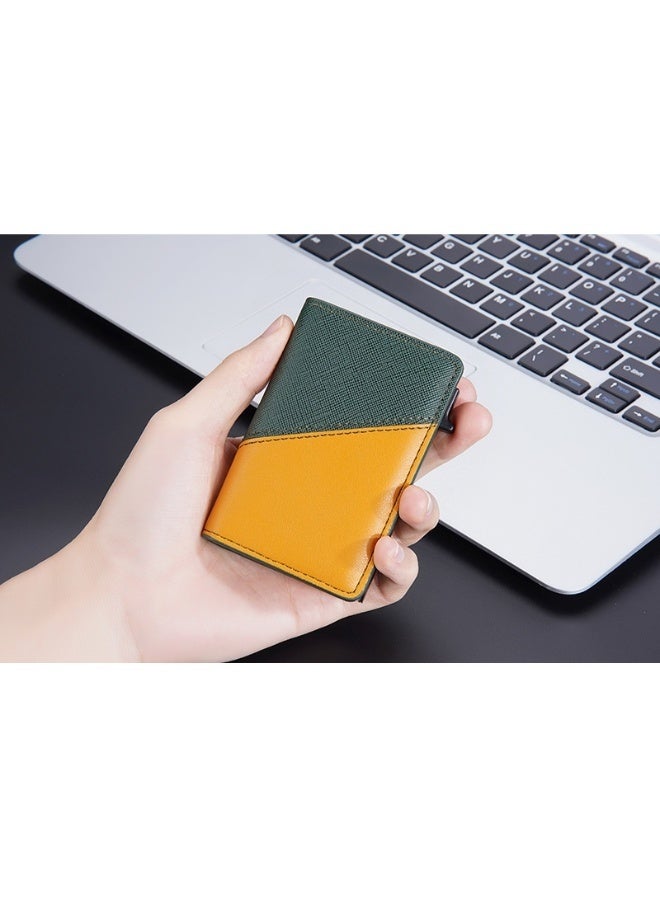 baellerry Men's Color Card Bag Side Push RFID Aluminum Box Card Holder Anti-magnetic Anti-theft Brush Bank Card Sleeve  - Image 5