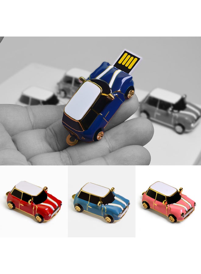 Direct Retro Birthday Gift Metal Creative USB Flash Drive Creative Personality Mobile Storage Disk Classic Car USB Flash Drive-Color:Blue-Capacity:16GB  - Image 5