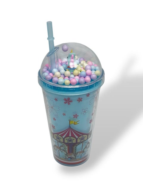 450ml Cold Drink Tumbler with Airtight Lid - Stylish Design and Vibrant Colors from Qshop - Ideal for Ice Coffee, Smoothies, and Iced Tea - Lightweight and Easy to Carry for Everyday Use