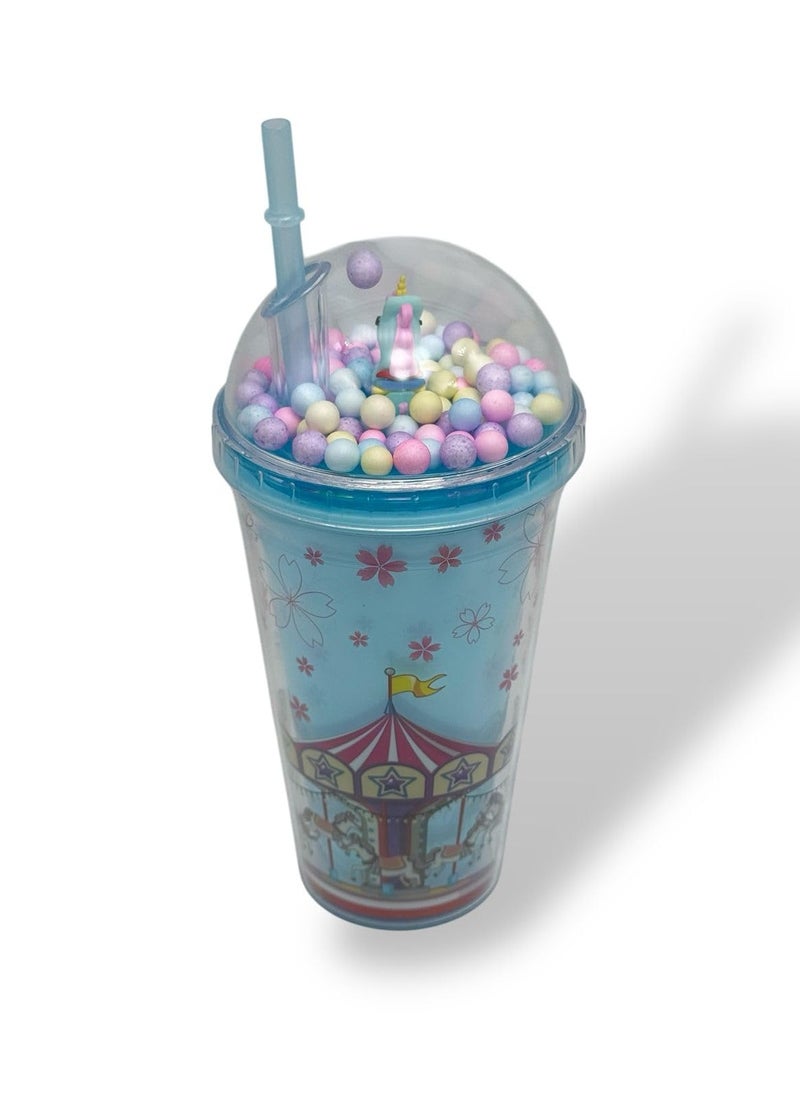 QSHOP - 450ml Cold Drink Tumbler with Airtight Lid - Stylish Design and Vibrant Colors from Qshop - Ideal for Ice Coffee, Smoothies, and Iced Tea - Lightweight and Easy to Carry for Everyday Use - Image 1