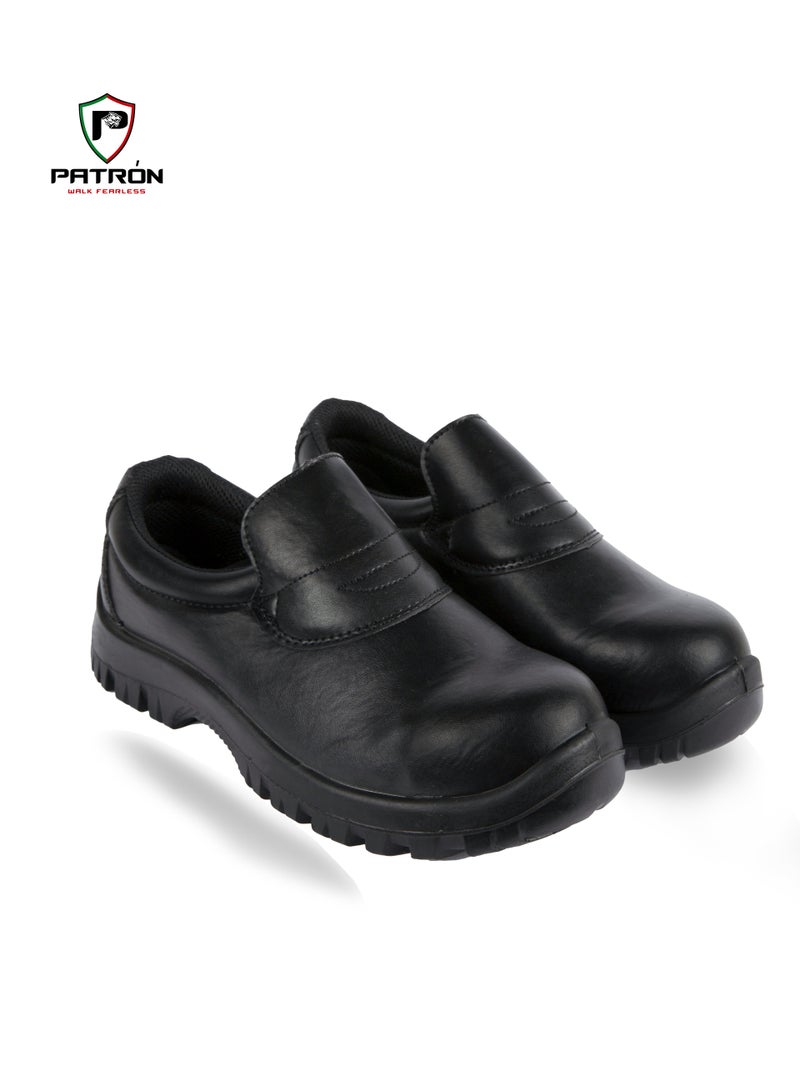 Patron TURBO | O3302 Leather Safety Shoe With Breathable PU Insock, Composite Toe Cap (Metal Free) For Men Women  - Image 1