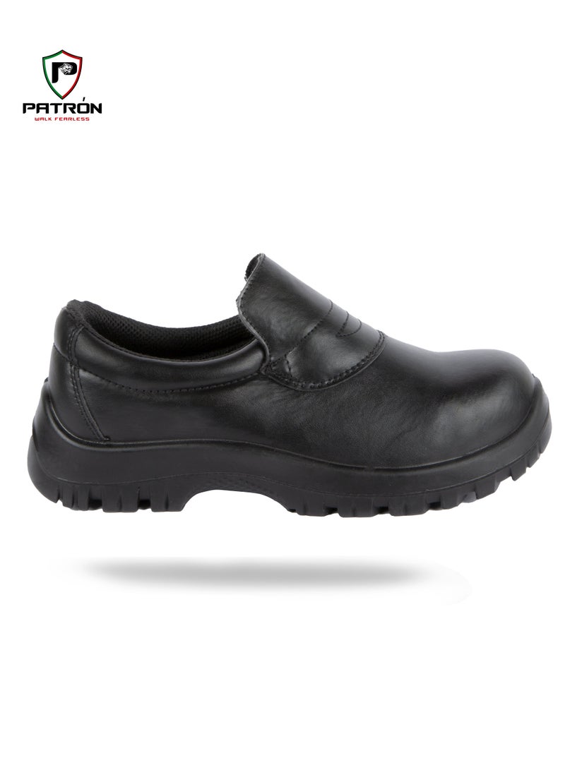 Patron TURBO | O3302 Leather Safety Shoe With Breathable PU Insock, Composite Toe Cap (Metal Free) For Men Women  - Image 4