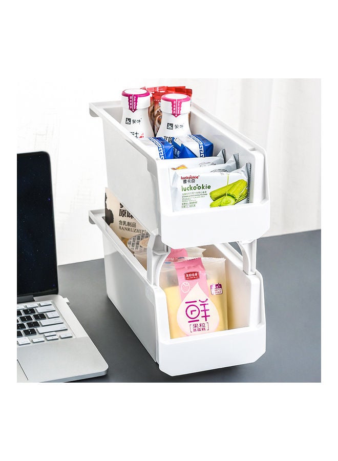 4 Pieces Fruits and Vegetables Storage Box White 30.3x14.6x13cm - Image 4