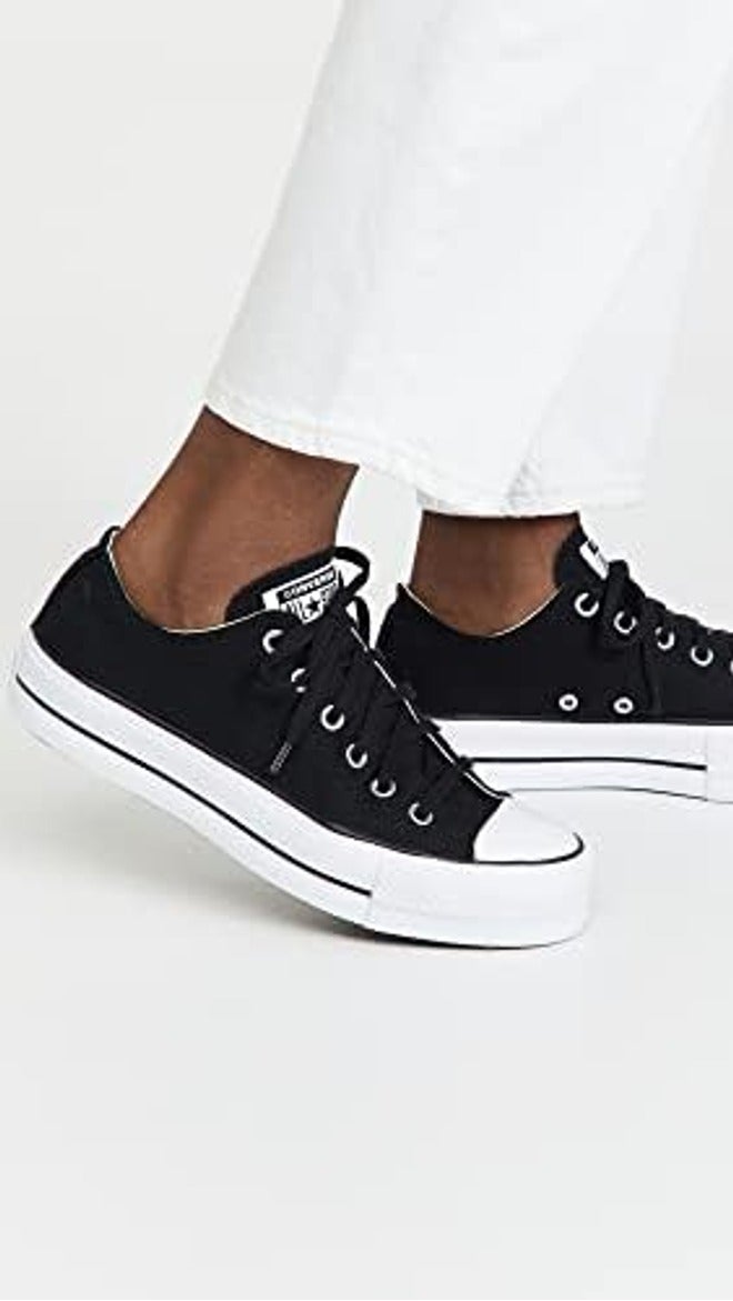 Converse Women's Chuck Taylor All Star Lift Floral Embroidery Low Top  Sneakers - Image 3