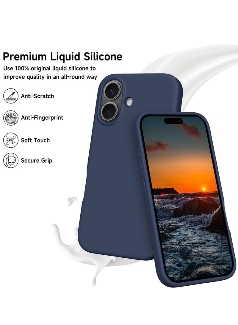 Raxoom Case Compatible with iPhone 16 Plus â€“ Liquid Soft Silicone Shockproof Cover with Microfiber Lining â€“ Full Body Protection & Camera Guard â€“ 6.7-inch (Navy Blue, iP 16 Plus) - Image 4
