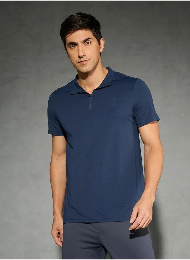 تكنوسبورت Technosport Solid Short Sleeve Stretch Polo T-Shirt