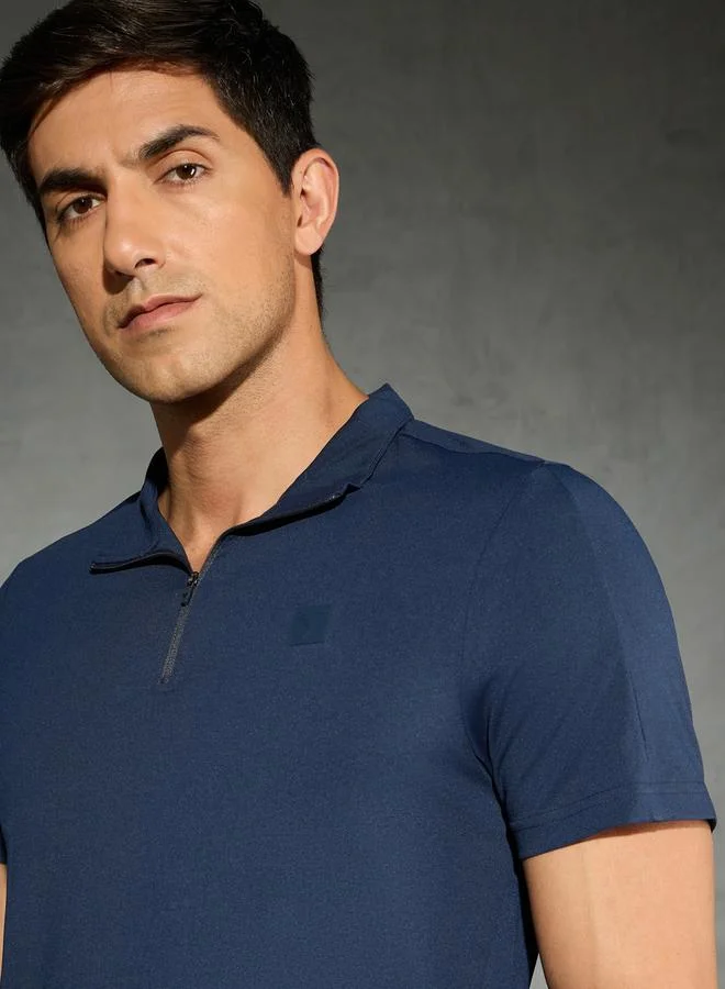 Technosport  Technosport Solid Short Sleeve Stretch Polo T-Shirt for Men | Best Price UAE