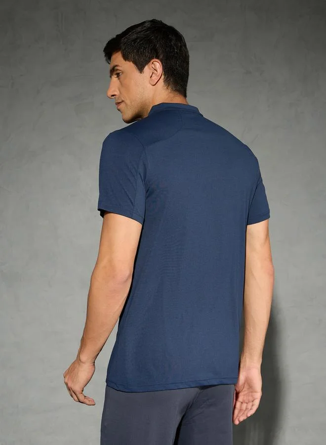 Technosport  Technosport Solid Short Sleeve Stretch Polo T-Shirt for Men | Best Price UAE