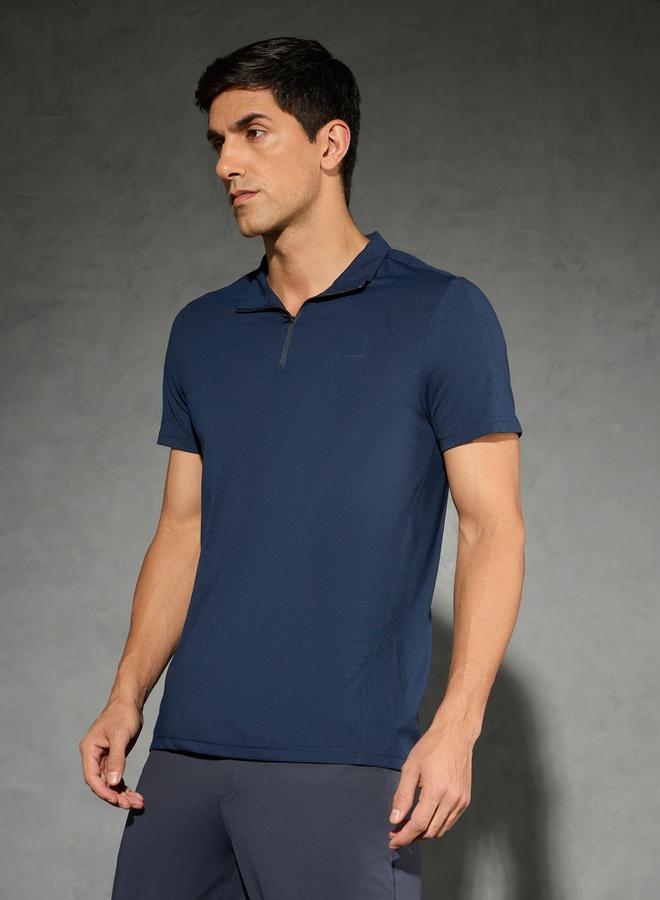 Technosport Solid Short Sleeve Stretch Polo T-Shirt - Image 2