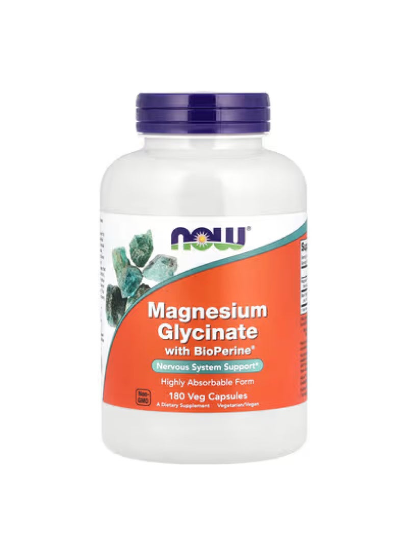 ناو جليسينات المغنيسيوم مع بيوبيرين®، 180 كبسولة نباتية