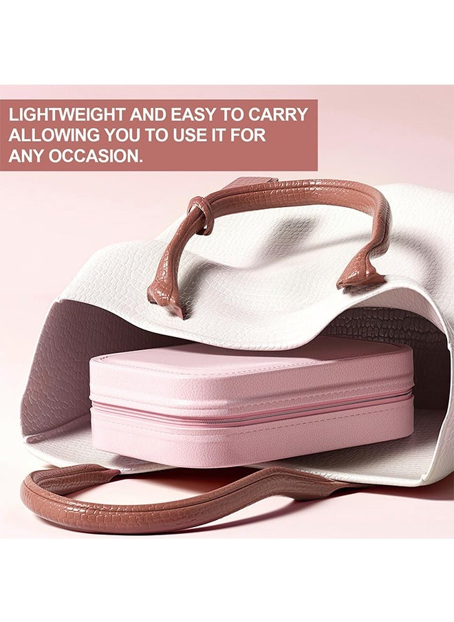 Travel Makeup Jewelry Case with LED Mirror, Small Makeup Bag with Lighted Mirror, Three-Color Adjustable Makeup Mirror Storage Box, Portable Organizer Vanity Case for Women Beauty Tools - pzsku/Z58B82299C42A7F08873FZ/45/_/1720167548/bc9dd7ed-80ac-49f3-9c89-05395b149e2d