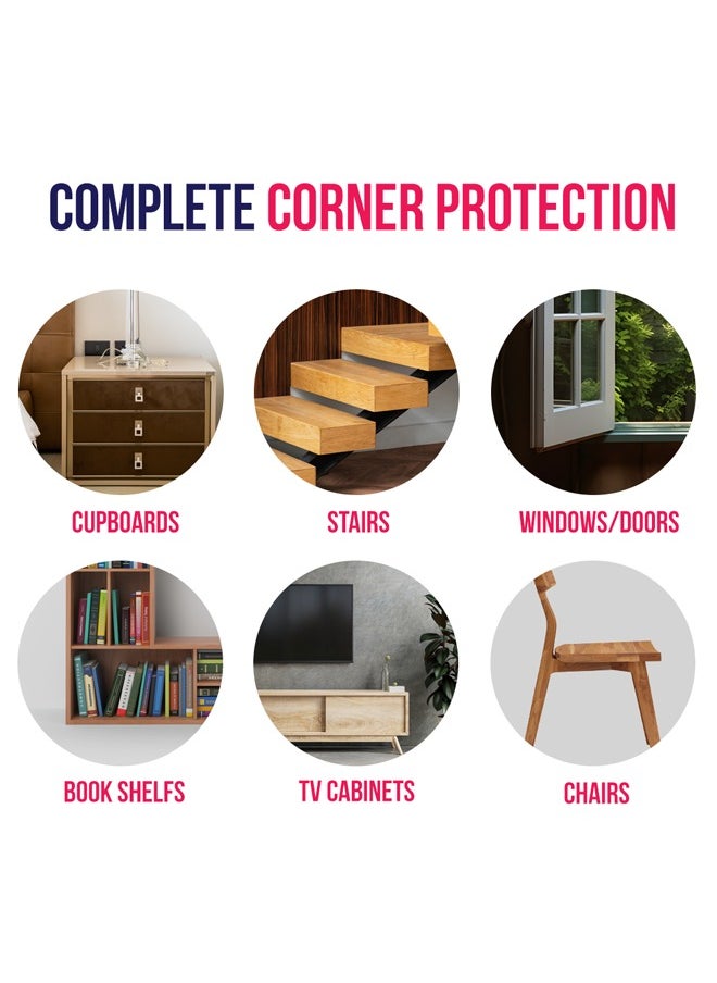 Pack of 12 Baby Safety Edge Guard Combo with Corner Guard - Protect Your Little One with Soft and Secure Edge Cushions