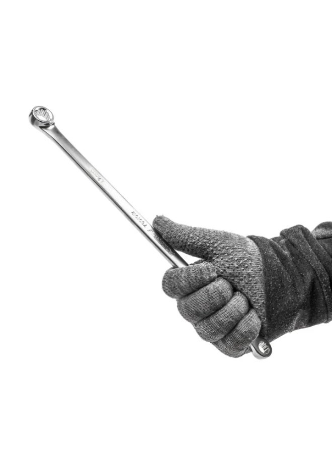 Extra-long offset ring wrench 12x14mm