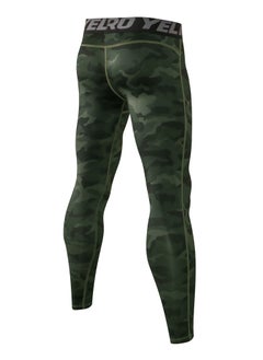 Loquat Men Quick Dry Breathable Elastic Running Trousers Green  - Image 2