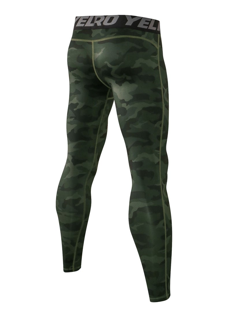 Loquat - Men Quick Dry Breathable Elastic Running Trousers Green - Image 1