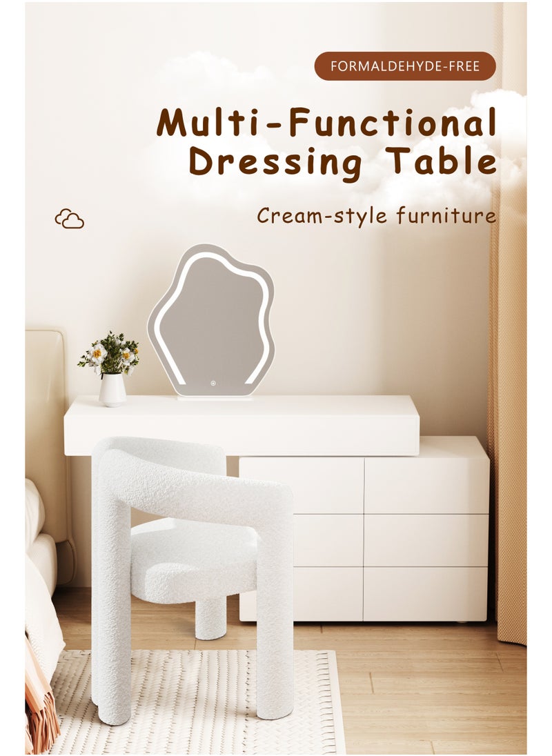 Generic Elegant and Efficient Smart Dressing Table for Contemporary Living Spaces with LED on table and Mirror  - Image 1