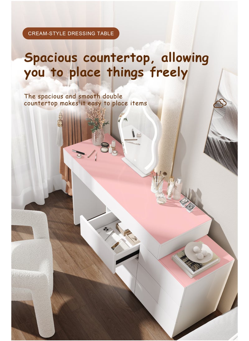 Generic Elegant and Efficient Smart Dressing Table for Contemporary Living Spaces with LED on table and Mirror  - Image 4