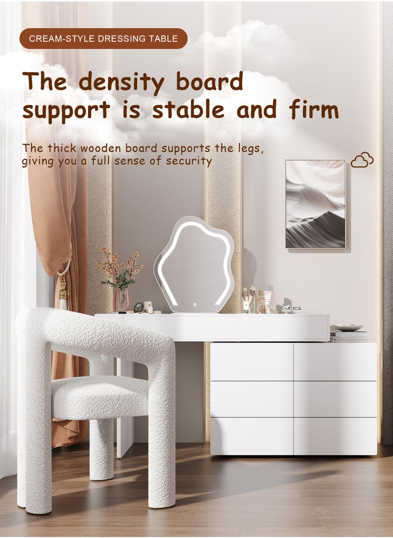 Generic Elegant and Efficient Smart Dressing Table for Contemporary Living Spaces with LED on table and Mirror  - Image 3