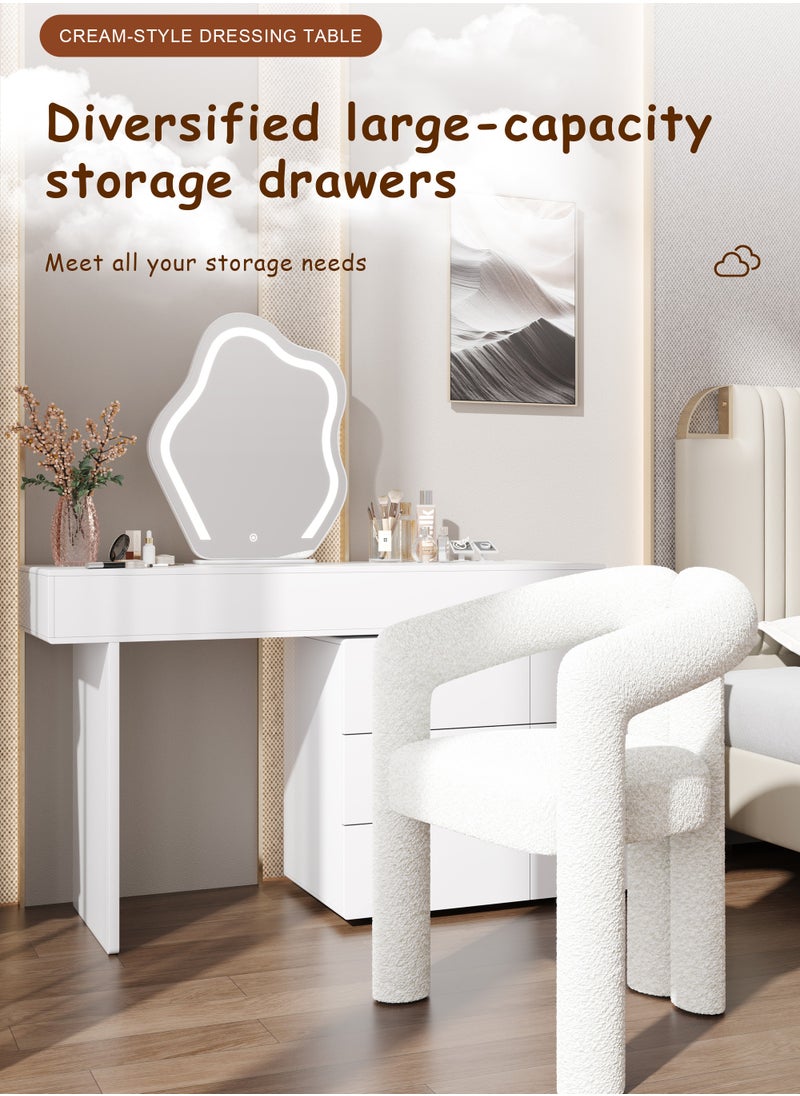 Generic Elegant and Efficient Smart Dressing Table for Contemporary Living Spaces with LED on table and Mirror  - Image 2