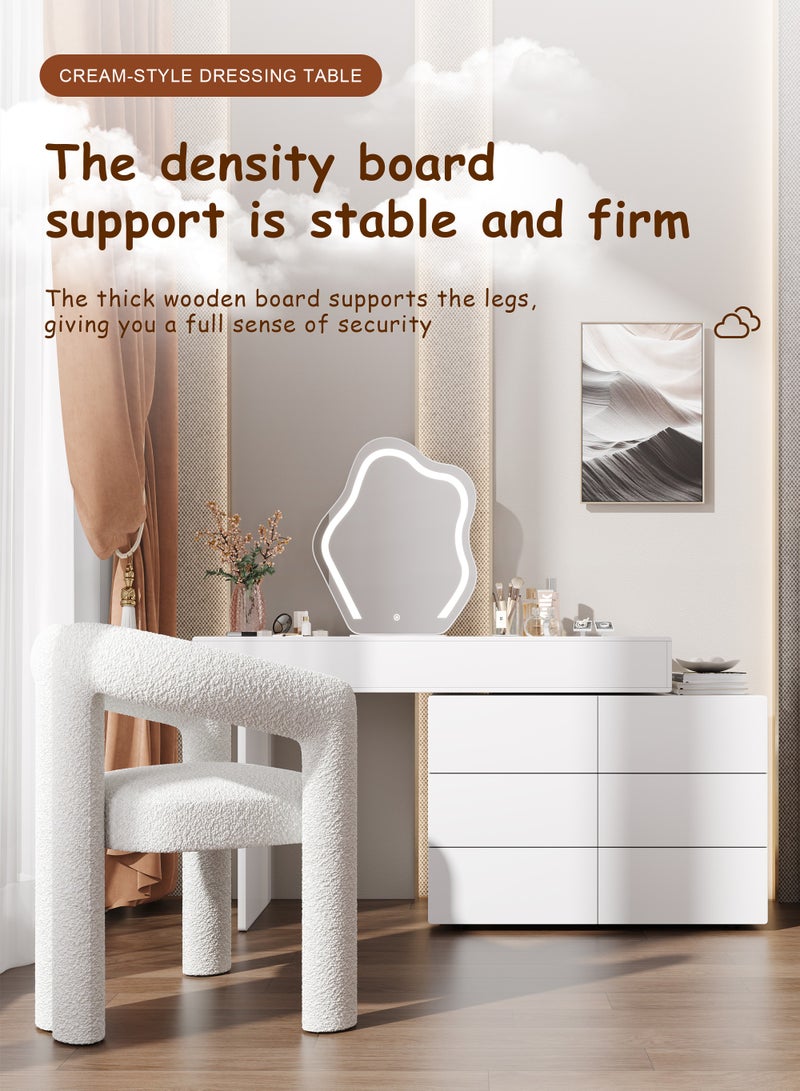 Generic Elegant and Efficient Dressing Table for Contemporary Living Spaces with LED on table and Mirror  - Image 5