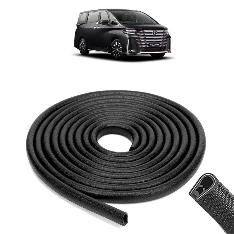 AOSIS - Toyota Vellfire Car Door Edge Protector U-Shaped Rubber, Built-in Steel, 5 Meter - Image 1