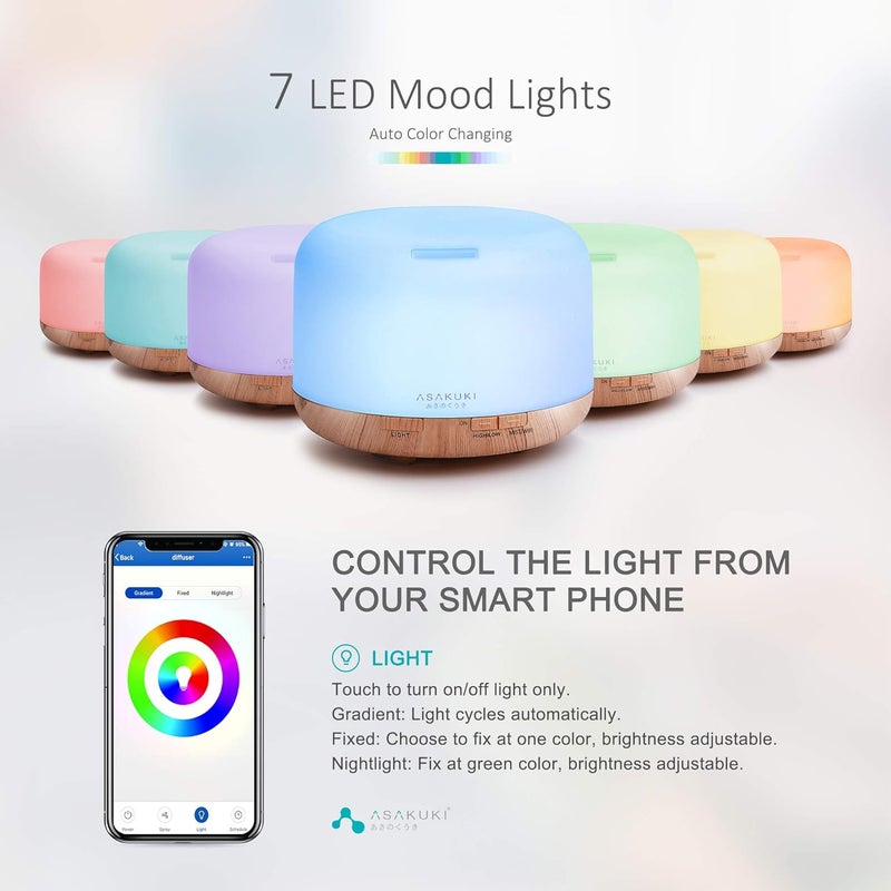 ASAKUKI Smart Wi-Fi Essential Oil Diffuser- App Control for Alexa,2019 - Image 3