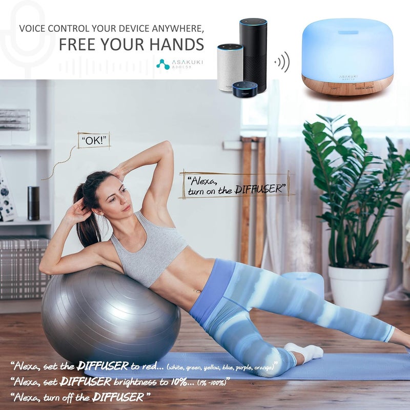 ASAKUKI Smart Wi-Fi Essential Oil Diffuser- App Control for Alexa,2019 - Image 4