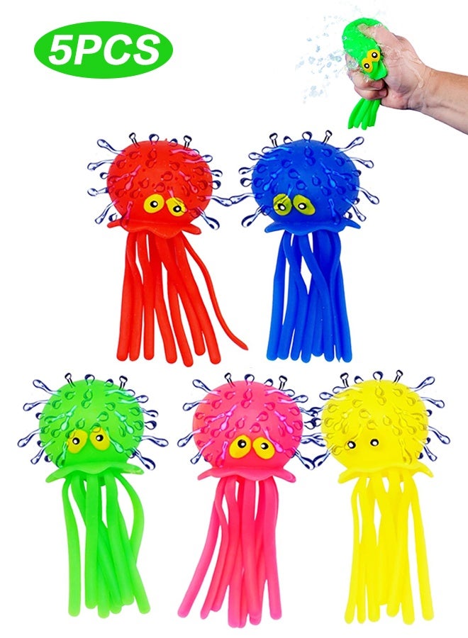 Organizer Novelty Octopus Water Balls - Pack of 5 - Pool Toys for Kids Sensory Absorbent Water Splash Balls Bomb, Toddler Bath Toy, Swimming Pool Floating Swim Toys Outdoor Activity & Game - Image 1