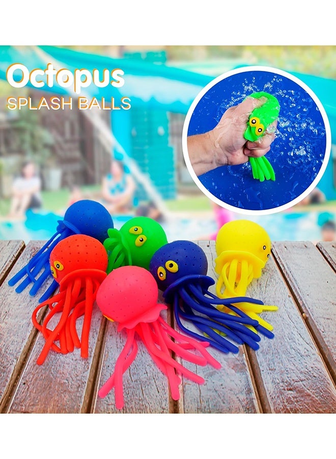 Organizer Novelty Octopus Water Balls - Pack of 5 - Pool Toys for Kids Sensory Absorbent Water Splash Balls Bomb, Toddler Bath Toy, Swimming Pool Floating Swim Toys Outdoor Activity & Game - Image 3